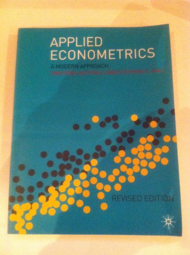 Stock image for Applied Econometrics: A Modern Approach Using Eviews and Microfit for sale by ThriftBooks-Atlanta