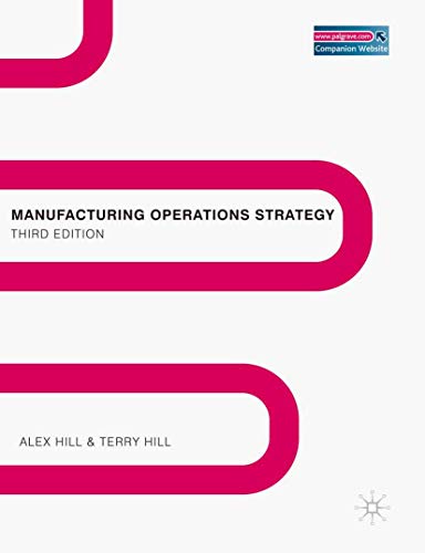 Stock image for Manufacturing Operations Strategy : Texts and Cases for sale by Chiron Media