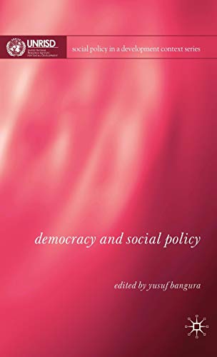 Stock image for Democracy and Social Policy (Social Policy in a Development for sale by The Yard Sale Store