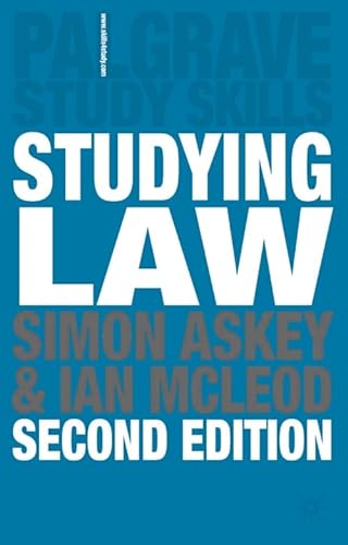 Stock image for Studying Law (Palgrave Study Skills) for sale by AwesomeBooks