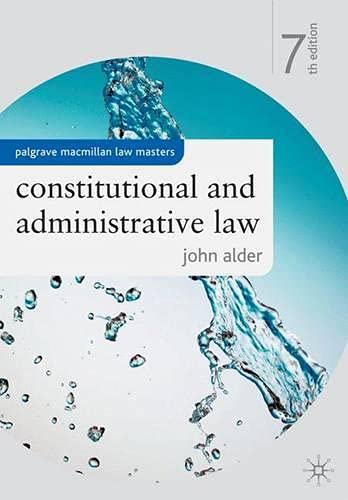 Beispielbild fr Constitutional and Administrative Law (Palgrave Macmillan Law Masters) zum Verkauf von AwesomeBooks