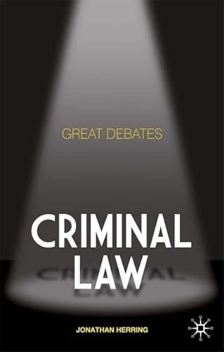 Imagen de archivo de Great Debates: Criminal Law (Palgrave Macmillan Great Debates in Law) a la venta por WorldofBooks