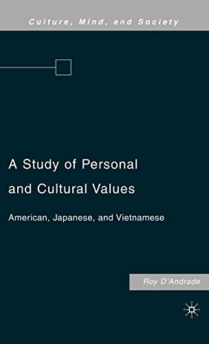 Stock image for A Study of Personal and Cultural Values : American, Japanese, and Vietnamese for sale by Better World Books