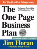 Beispielbild fr The One Page Business Plan zum Verkauf von Majestic Books