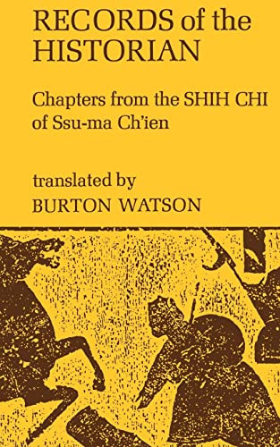 Beispielbild fr Records of the Historian: Chapters from the Shih Chi of Ssu-ma Ch'ien (Columbia Asian Studies) zum Verkauf von Wonder Book
