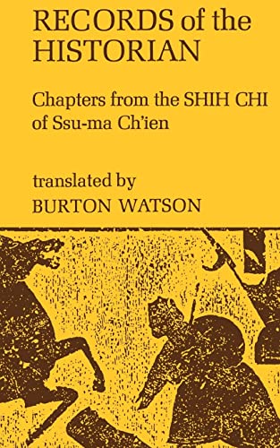 Imagen de archivo de Records of the Historian: Chapters from the Shih Chi of Ssu-Ma Ch'ien a la venta por West With The Night