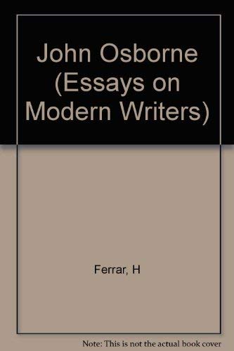 Stock image for John Osborne (Columbia Essays on Modern Writers) for sale by Redux Books