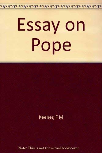 Beispielbild fr An Essay on Pope zum Verkauf von Second Story Books, ABAA