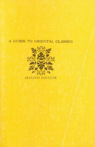 9780231038928: Guide to the Oriental Classics