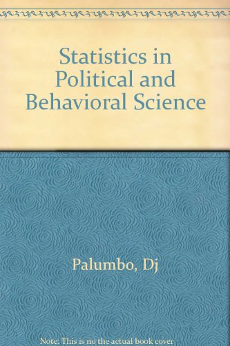 Imagen de archivo de Statistics in Political and Behavioral Science a la venta por Book House in Dinkytown, IOBA