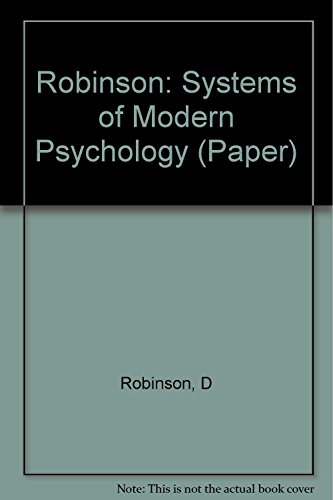 Beispielbild fr Systems of Modern Psychology : A Critical Approach zum Verkauf von Better World Books