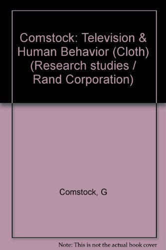 Stock image for Television and Human Behavior for sale by Better World Books