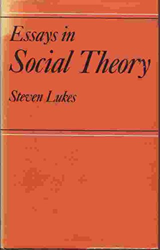 Beispielbild fr Essays in Social Theory zum Verkauf von Half Price Books Inc.