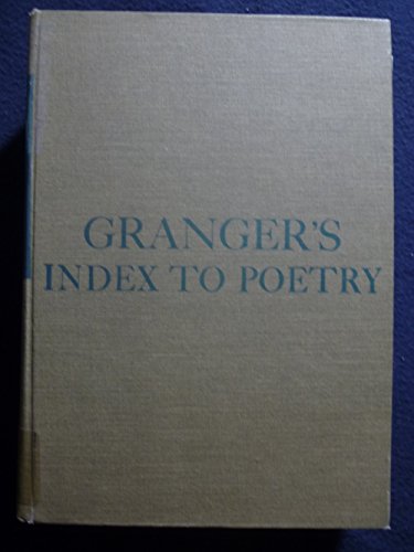 Imagen de archivo de Granger's Index to Poetry a la venta por Better World Books: West
