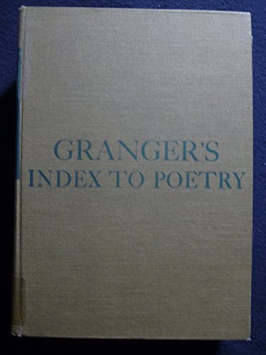 Stock image for Granger's Index to Poetry for sale by Better World Books: West