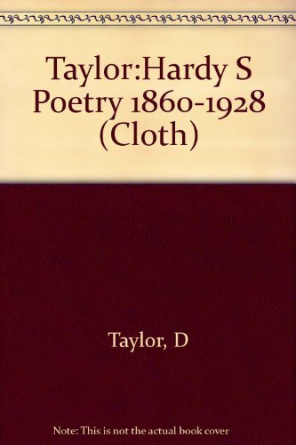 9780231050500: Taylor:hardy S Poetry 1860–1928 (cloth)
