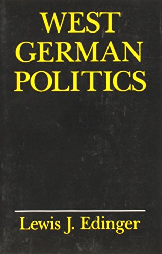 9780231060912: West German Politics