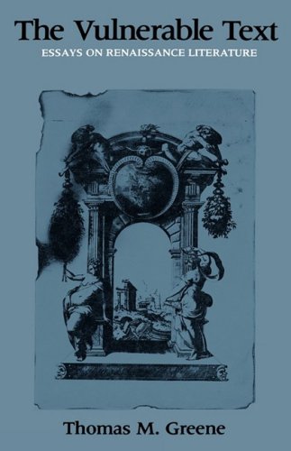 Imagen de archivo de The Vulnerable Text: Essays on Renaissance Literature a la venta por Books From California