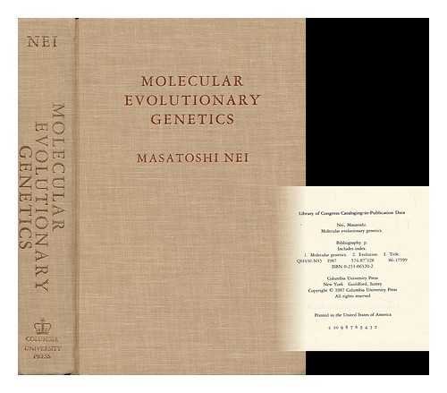 Imagen de archivo de Molecular Evolutionary Genetics a la venta por Better World Books