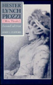 Beispielbild fr Hester Lynch Piozzi (Mrs. Thrale) zum Verkauf von Wonder Book