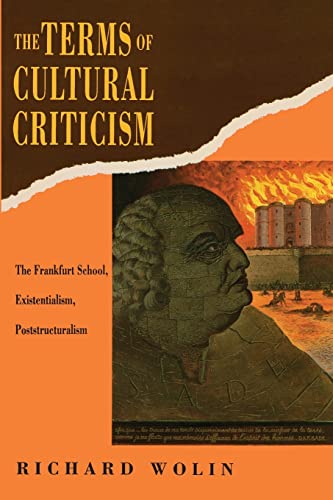 Beispielbild fr The Terms of Cultural Criticism: The Frankfurt School, Existentialism, Poststructuralism zum Verkauf von Atticus Books