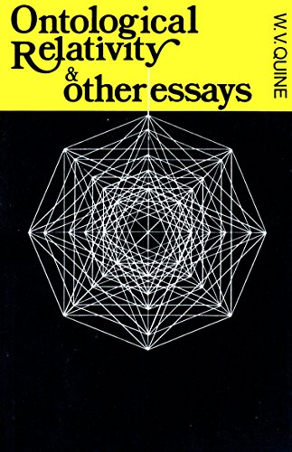 Beispielbild fr Ontological Relativity and Other Essays zum Verkauf von Better World Books