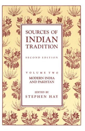 Beispielbild fr Sources of Indian Tradition Volume Ll zum Verkauf von From Away Books & Antiques