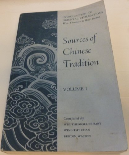 9780231086028: Sources of Chinese Tradition: v.1 (Records of Civilization Sources & Study S.)