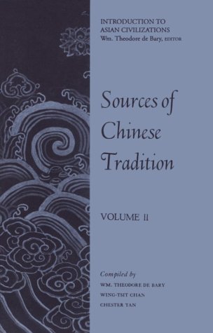 Beispielbild fr Sources of Chinese Tradition, Volume II zum Verkauf von Wonder Book