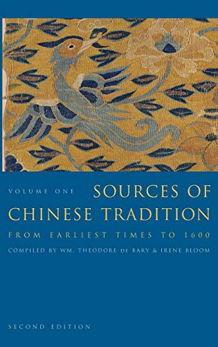 Imagen de archivo de Sources of Chinese Tradition (Volume One) a la venta por Bob's Book Journey