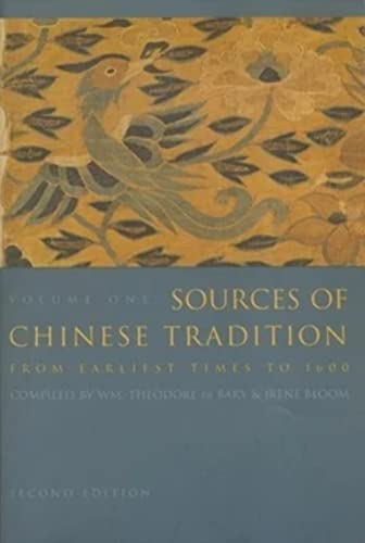 9780231109390: Sources of Chinese Tradition: From Earliest Times to 1600 (Introduction to Asian Civilizations)