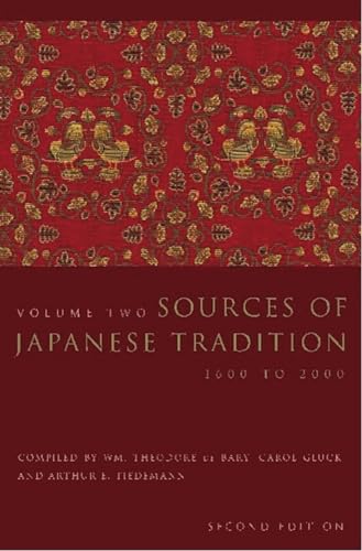 Beispielbild fr Sources of Japanese Tradition: 1600 to 2000 zum Verkauf von ThriftBooks-Dallas