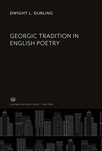 Beispielbild fr Georgic Tradition in English Poetry zum Verkauf von Buchpark