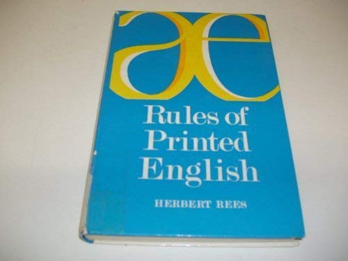 Stock image for Rules of Printed English for sale by WorldofBooks