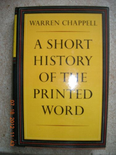 9780233957395: Short History of the Printed Word