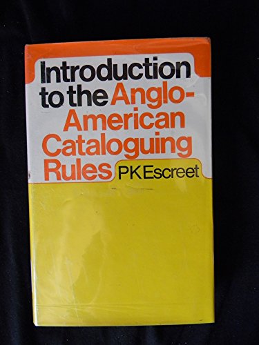 9780233960333: Introduction to the 'Anglo-American Cataloguing Rules'