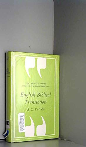 Imagen de archivo de ENGLISH BIBLE TRANSLATION a la venta por Riverow Bookshop