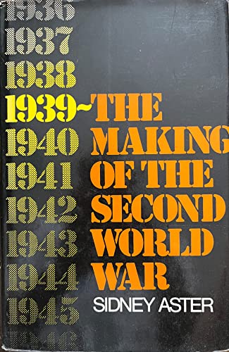 Stock image for 1939 - the Making of the Second World War for sale by CHARLES BOSSOM