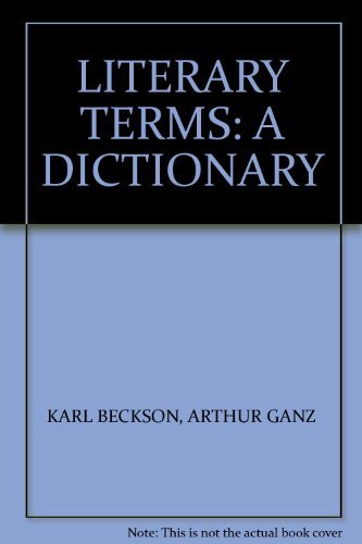 Beispielbild fr Literary Terms: A Dictionary zum Verkauf von AwesomeBooks