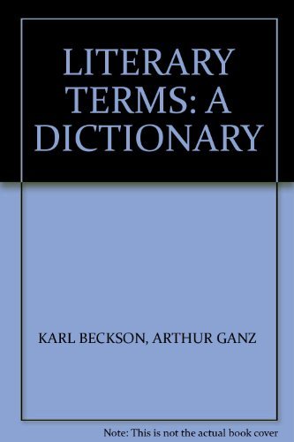 9780233985619: LITERARY TERMS: A DICTIONARY