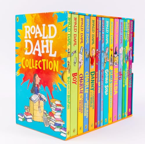 Beispielbild fr Roald Dahl Collection Box Set (Billy and the Minpins, Going Solo, Boy, James and the Giant Peach, The Giraffe and the Pelly and Me, The Witches, The Twits, The Magic Finger, Danny the Champion of the World, Charlie and the Chocolate Factory, Charlie and the Great Glass Elevator, Fantastic Mr. Fox, George's marvelous Medicine, Esio Trot, Matilda, The BFG) zum Verkauf von Bay Used Books