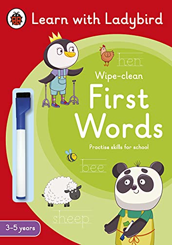 Imagen de archivo de First Words: A Learn With Ladybird Wipe-Clean Activity Book 3-5 Years a la venta por Blackwell's