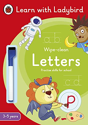 9780241515600: Letters: A Learn with Ladybird Wipe-Clean Activity Book 3-5 years: Ideal for home learning (EYFS)