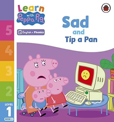Learn with Peppa Phonics Level 1 Book 2 — Sad and Tip a Pan (Phonics Reader)