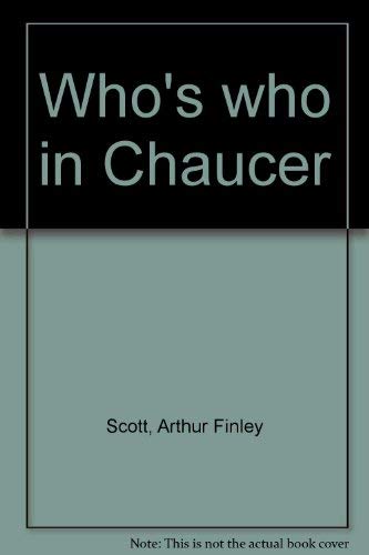 Beispielbild fr Who's Who in Chaucer zum Verkauf von PsychoBabel & Skoob Books