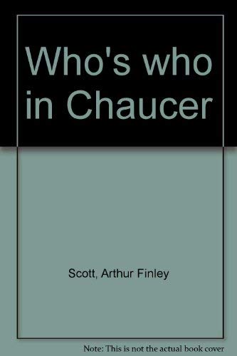 Stock image for Who's Who in Chaucer for sale by PsychoBabel & Skoob Books