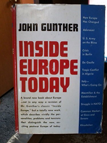 Inside Europe Today (9780241902813) by John Gunther