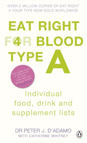 Beispielbild fr Eat Right for Blood Type A: Maximise your health with individual food, drink and supplement lists for your blood type zum Verkauf von WorldofBooks