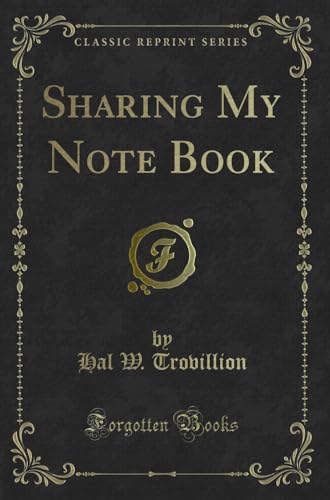 Stock image for Sharing My Note Book Classic Reprint for sale by PBShop.store US