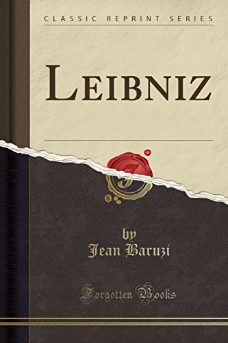 Beispielbild fr Leibniz (Classic Reprint) zum Verkauf von PBShop.store US